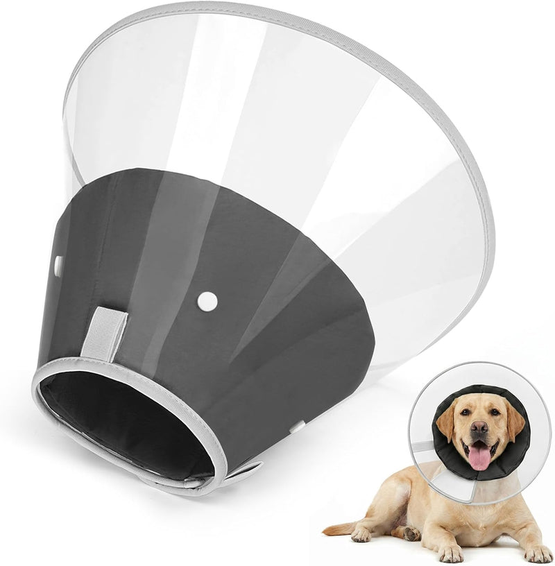 Dog Cone Collar with Soft Liner to Stop Licking, Elizabeth Recovery Collar After Surgery for Large Medium Dogs, Comforta