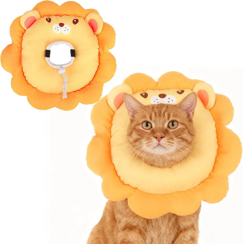 EXPAWLORER Cat Cone Collar Soft,Adjustable Neck Elizabethan Pet Cone