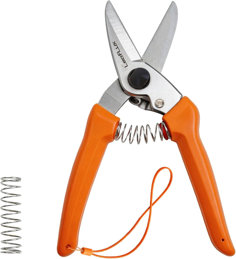 LeafLux 7-Inch Goat Hoof Trimmers Multi-Purpose – SK5 Carbon Steel Hoof Shears with Wrist Lanyard for Goat, Sheep, Alpac