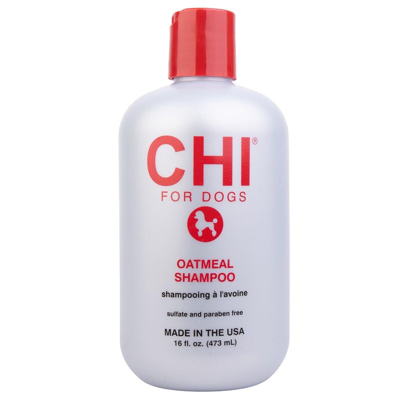 CHI for Dogs Oatmeal Shampoo Gentle Dog Wash Dry Itchy Skin Dander Soothing Formula Puppies 8 Weeks Adult Dogs All Coats 16 FL OZ USA Made