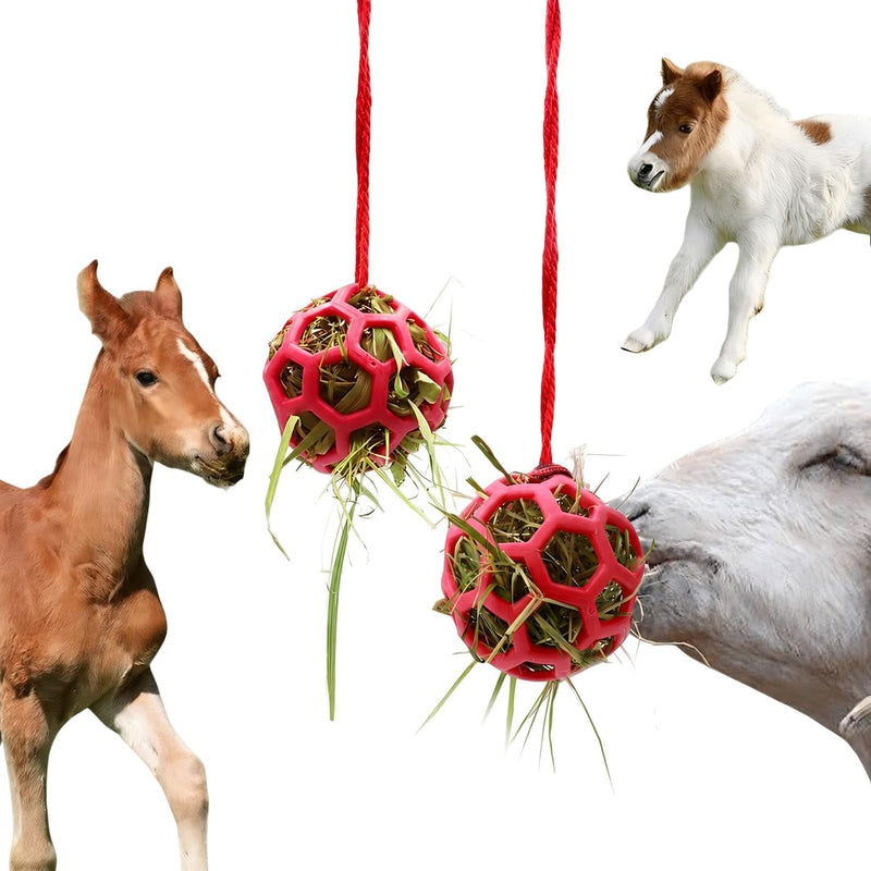 Goat Feeder Hanging Feeding Toy,Horse Treat Hay Feeder Toy, Durable TPR Feeding,for Horse Goat Sheep Relieve Stress,Stre