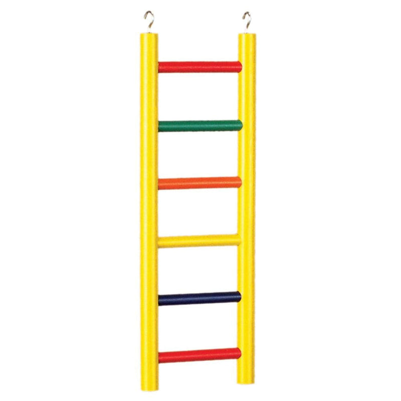 Prevue Pet Products 6-Rung Wood Bird Ladder - Accessories for Small, Medium, and Large Birds, Hanging Birdcage Toy for Climbing, Foot Exercise, Beak Use, Mental Enrichment, and Interactive Play