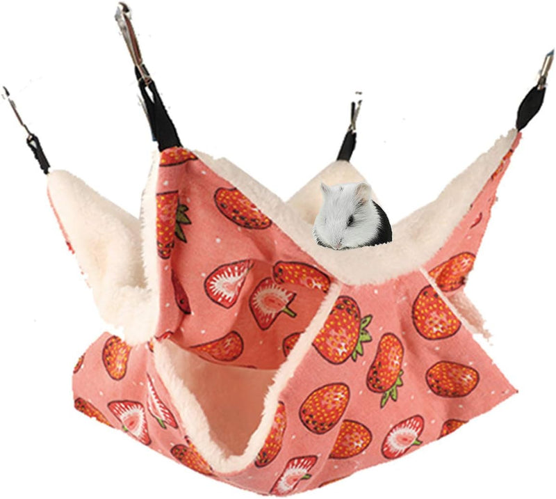EAEDMY Rat Ferret Hammock Toys Cage Accessories, Guinea Pig Hideout Tunnel, Warm Bed for Rat Ferret Guinea Pig Sleep Hid