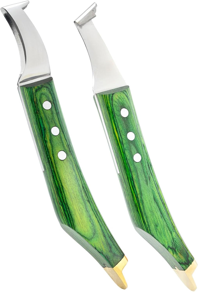 Premium Farrier Loop & Hoof Knife with Brass End – Professional Hoof Trimming Tool for Horses, Cows & Livestock, Stainle