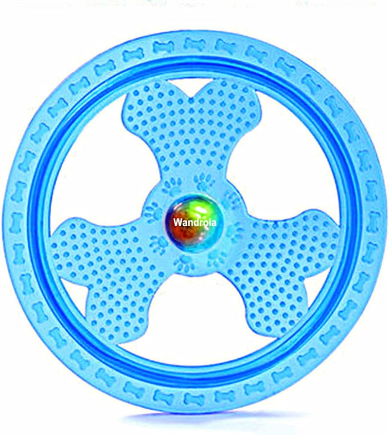 Flying Disc Dog Sport Toy with Flashing LED Lights, Light Up Pet Disk for Ultimate Night Time Play