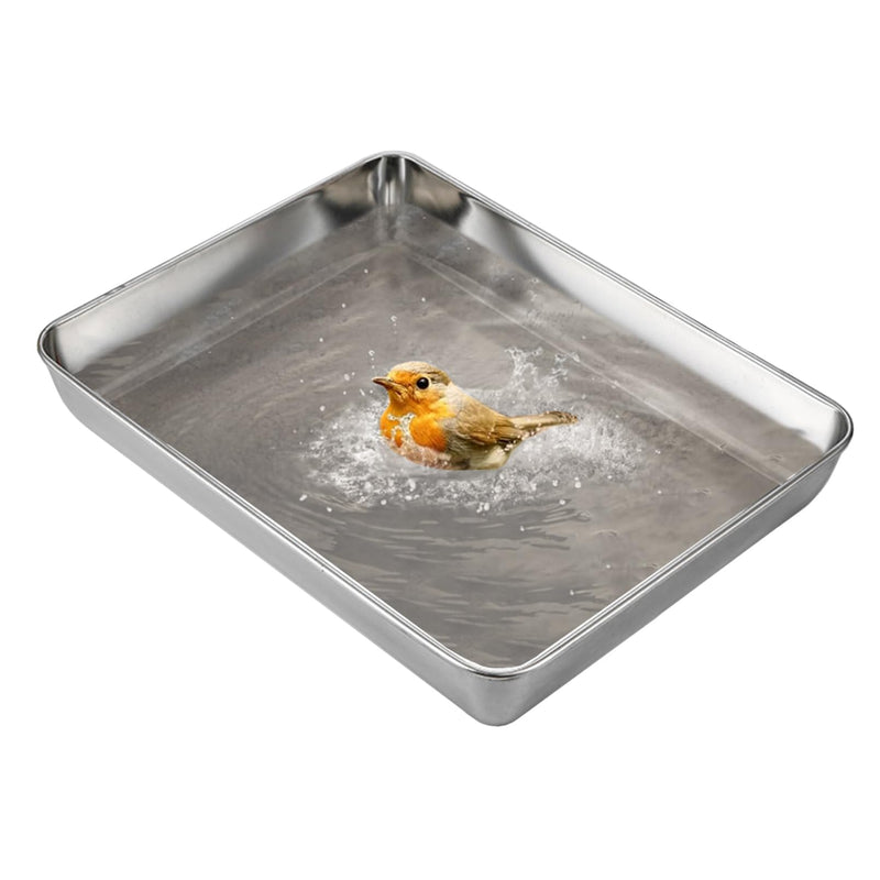 kathson Stainless Steel Bird Bath 16.14