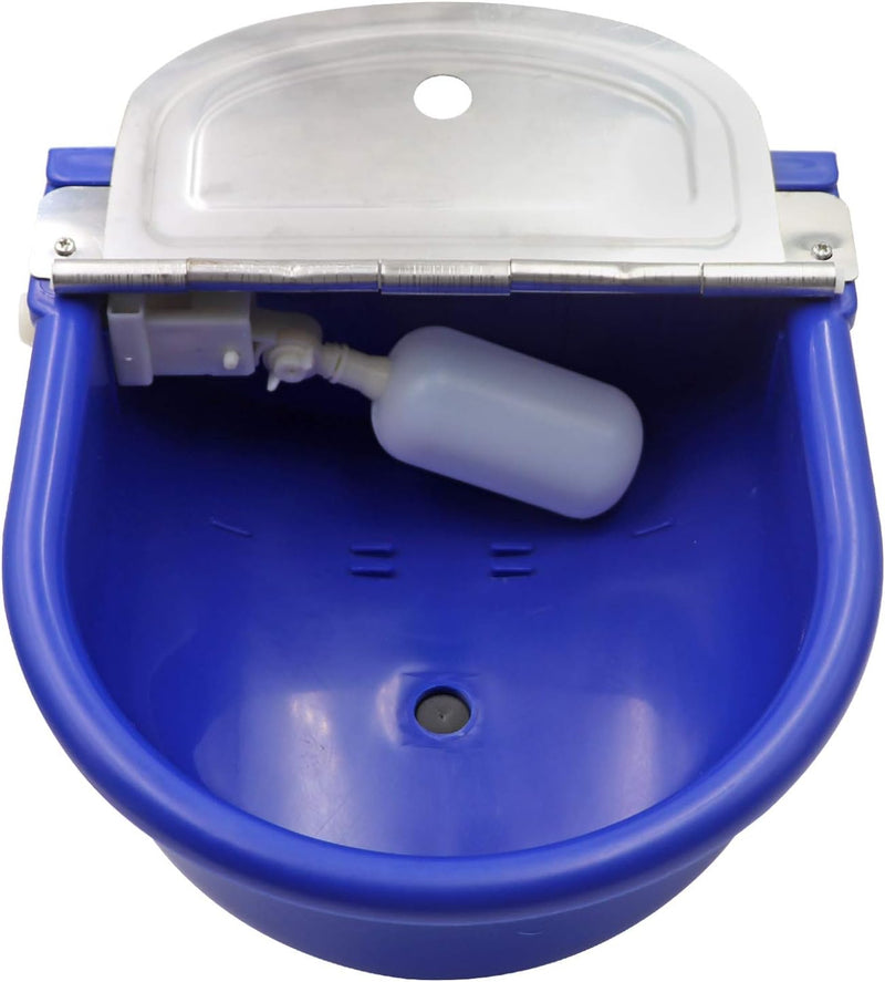 MINYULUA Automatic Waterer Bowl Large Horse Waterer with Float Valve (Blue)