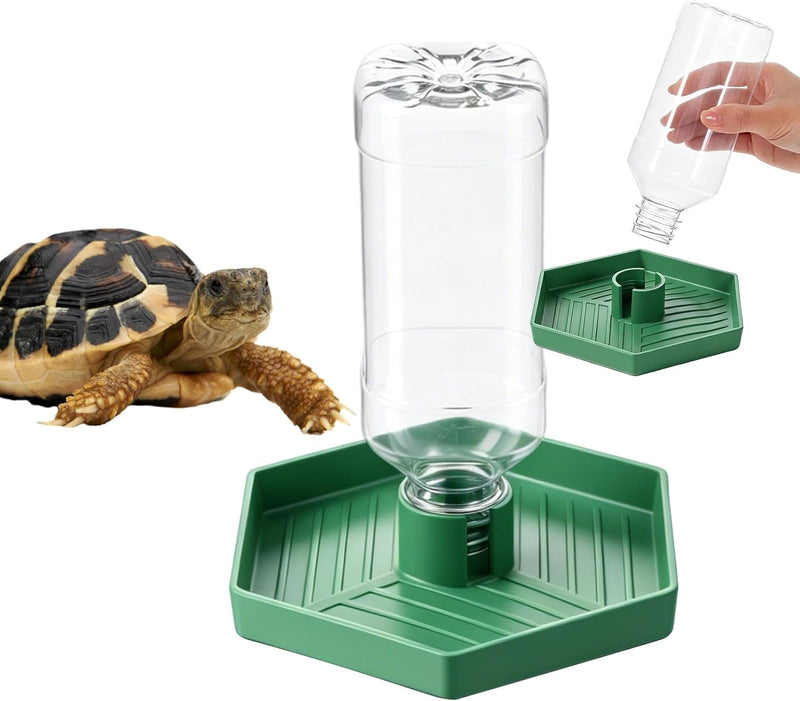 Reptile Water Dispenser, Tortoise Water Dish Bearded Dragon Water-Bowl