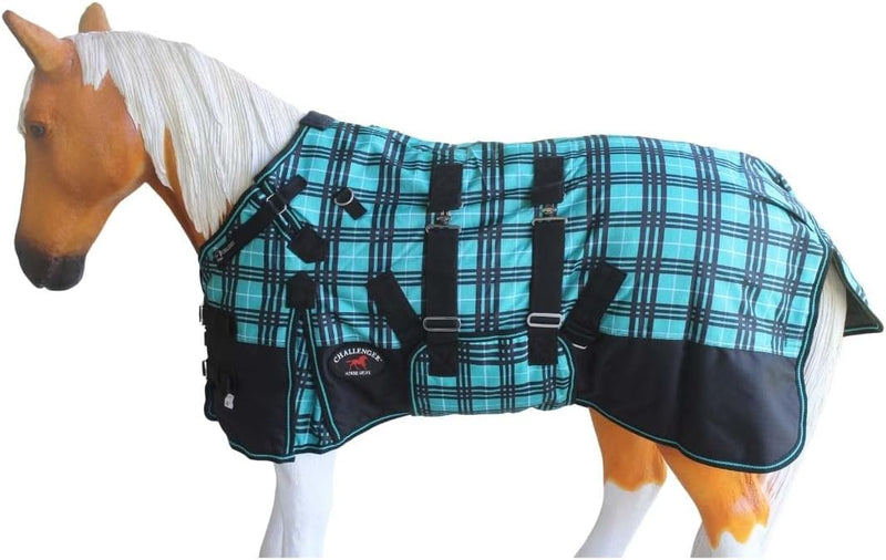 CHALLENGER 1200D Foal Winter Blanket Miniature Pony Donkey Bellyband Turquoise Rustic