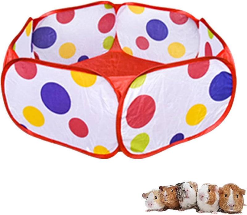Small Animal Playpen, Portable Guinea Pig Playpen Pet Cage Tent, Waterproof Pop-up Open Pet Tent Metal Wire Yard Fence f