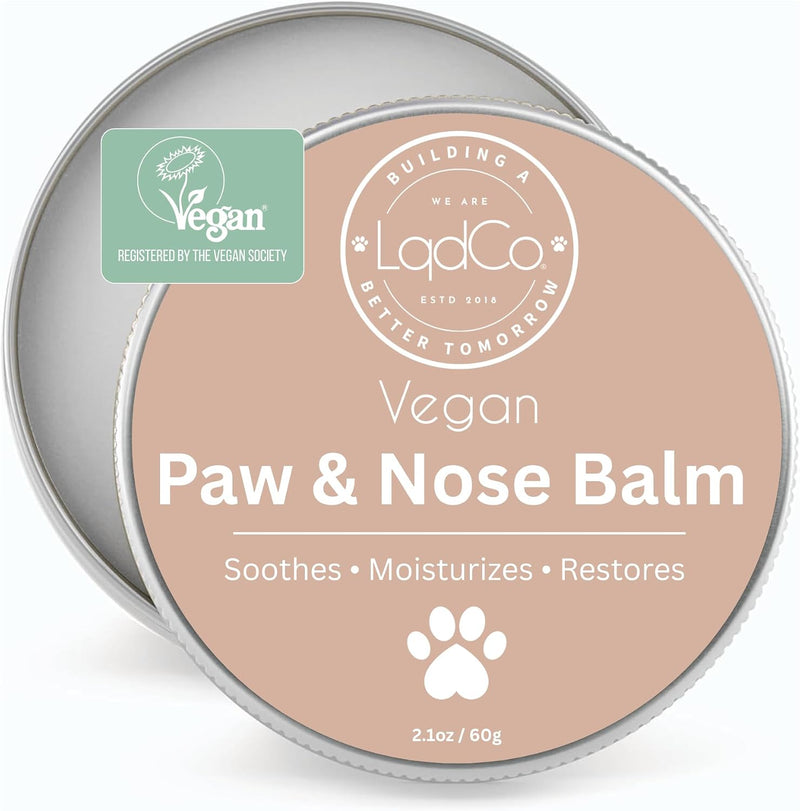 All in One Natural Vegan Dog Paw and Nose Balm, Winter and Summer Paw Protection from Snow, Ice, Salt and Hot Pavement,