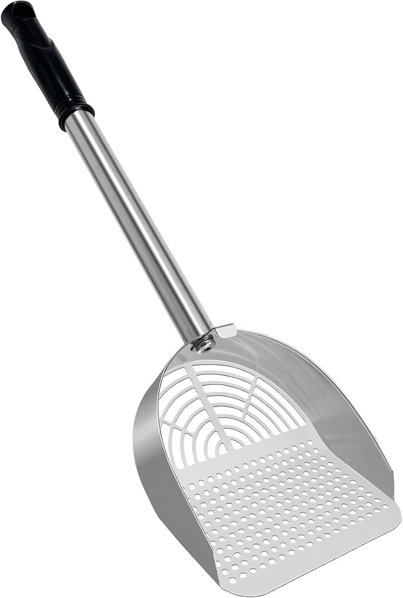 Cat Litter Scoop Deep Shovel,Detachable Long Handle Litter Scooper,Round