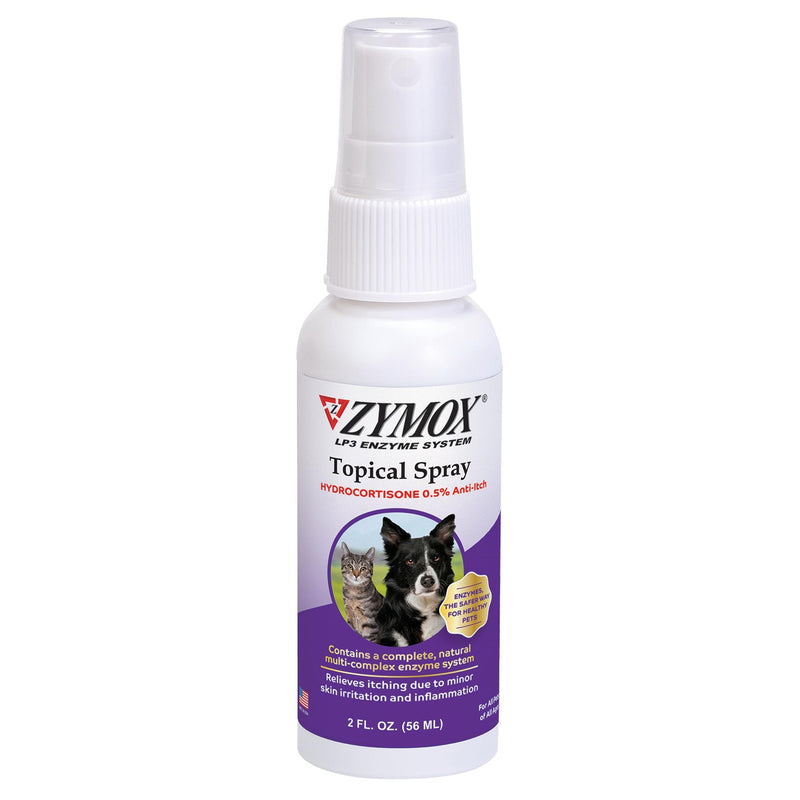 PET KING BRANDS Zymox Topical Hot Spot Spray for Dogs and Cats with .5% Hydrocortisone, 2oz