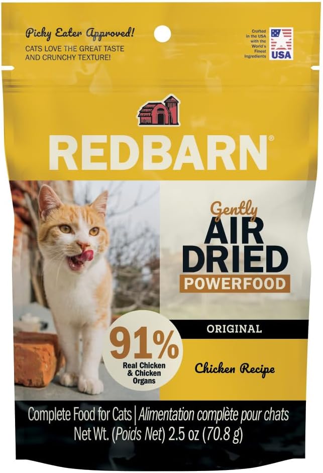 Redbarn Air Dried Powerfood Cat Food Chicken Recipe, Made in USA, 2.5 oz