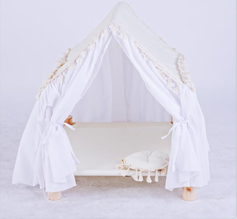 Pet House Tent Dog Kennel cat Kennel Spring and Summer Seasons can be dismantled and Washed Cute Princess Room Small Dog