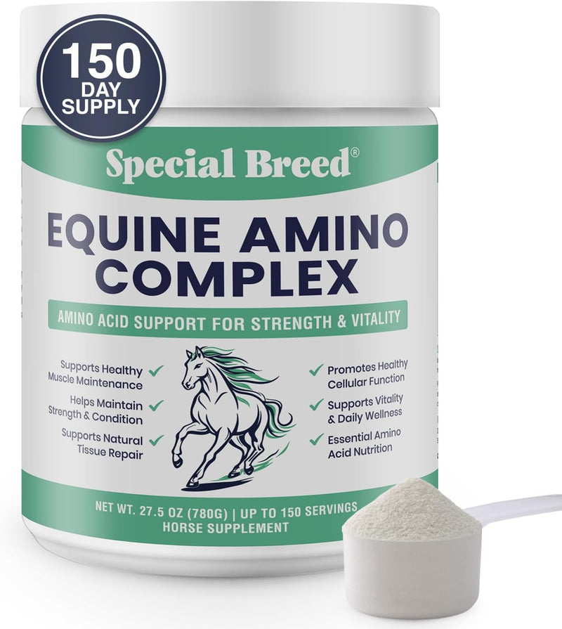 150-Day Supply Horse Amino Acid Supplement - Equine Amino Complex for Muscle, Topline & Recovery Support - Supports Stre