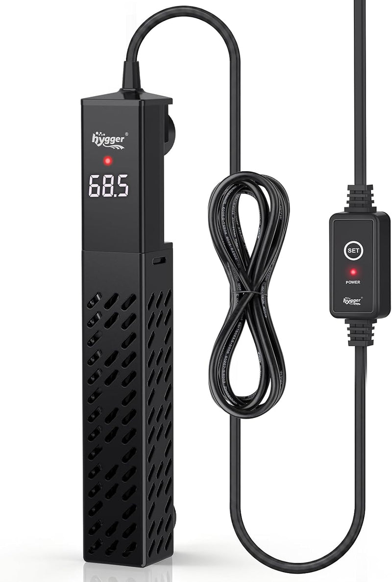 hygger Upgrade Ceramic Aquarium Heater, 200W Digital Fish Tank Heater with Automatic Power-Off and Over-Temperature Prot
