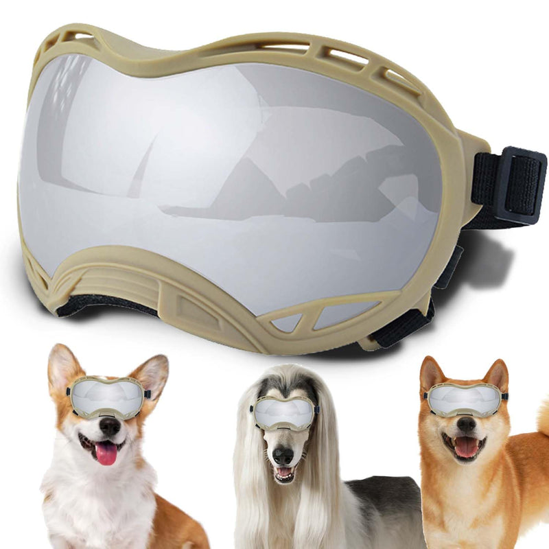 Dog Sunglasses,Doggles Anti-UV Protection,Pet Sunglasses with Adjustable Strap,Suitable for Motorcycle Car Driving Bike Riding Hiking Swimming Wind Dust Fog Dog Eye Protection
