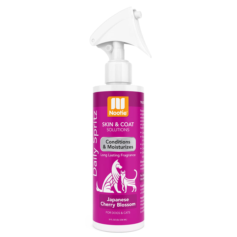 Nootie Japanese Cherry Blossom Daily Spritz for Dogs and Cats - Conditions and Moisturizes Fur, Long Lasting Pet Spray - 8oz