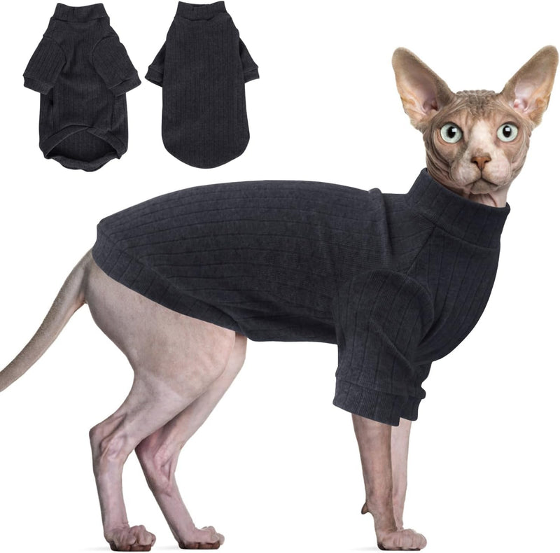Idepet Sphynx Hairless Cats Sweater Shirt Kitten Soft Puppy Clothes Pullover Cute Cat Pajamas Jumpsuit Cotton Apparel Pe