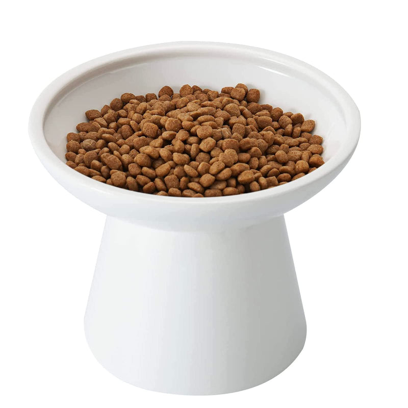 CEEFU Extra Wide Elevated Ceramic Cat Bowl - 6.2