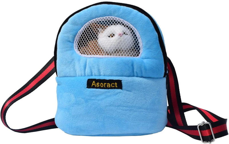 Hamster Carrier Bag, Upgraded Small Animal Bonding Soft Hedgehog Pouch Portable Outgoing Travel Bag with Adjustable Stra
