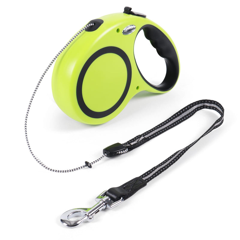 30FT Retractable Dog Leash 30 FT,360° Tangle-Free Dog Walking Leash forMedium and Large Dogs up to 77 lbs one-Hand Brake, one-Button Pause, Lock(Green)