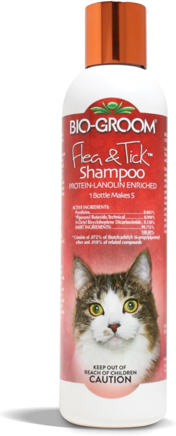 Bio-Groom Flea & Tick Dog Shampoo, Protein-Lanolin Shampoo, 8 fl oz, 1-Pack