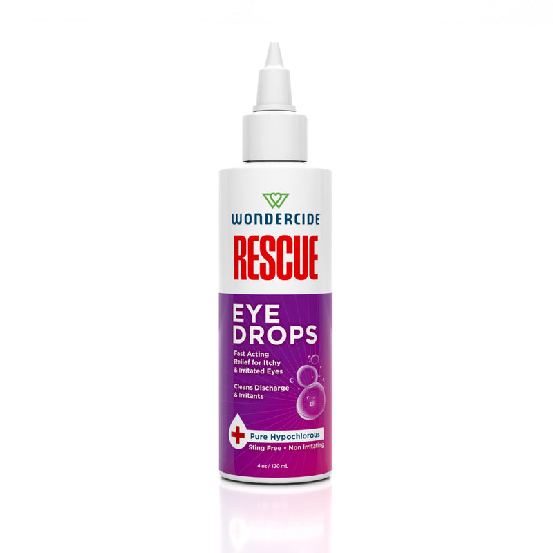 Wondercide Rescue - Eye Drops and Wash for Pets - Relief for Dogs and Cats from Allergies, Itchy Red Irritated Eyes, Discharge - with Pure Hypochlorous - 4 oz