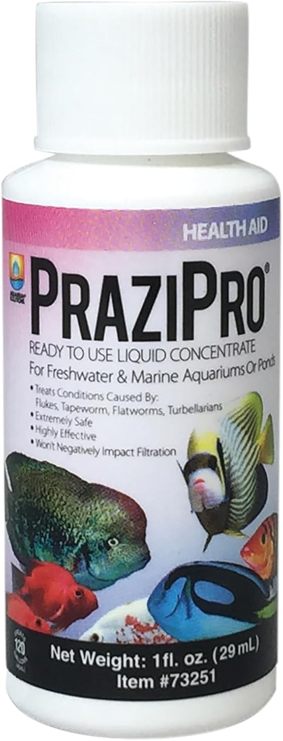 Aquarium Solutions® Liquid PraziPro® Formula, Parasite Treatment for Aquarium Fish, 1 fl. oz (29 mL)