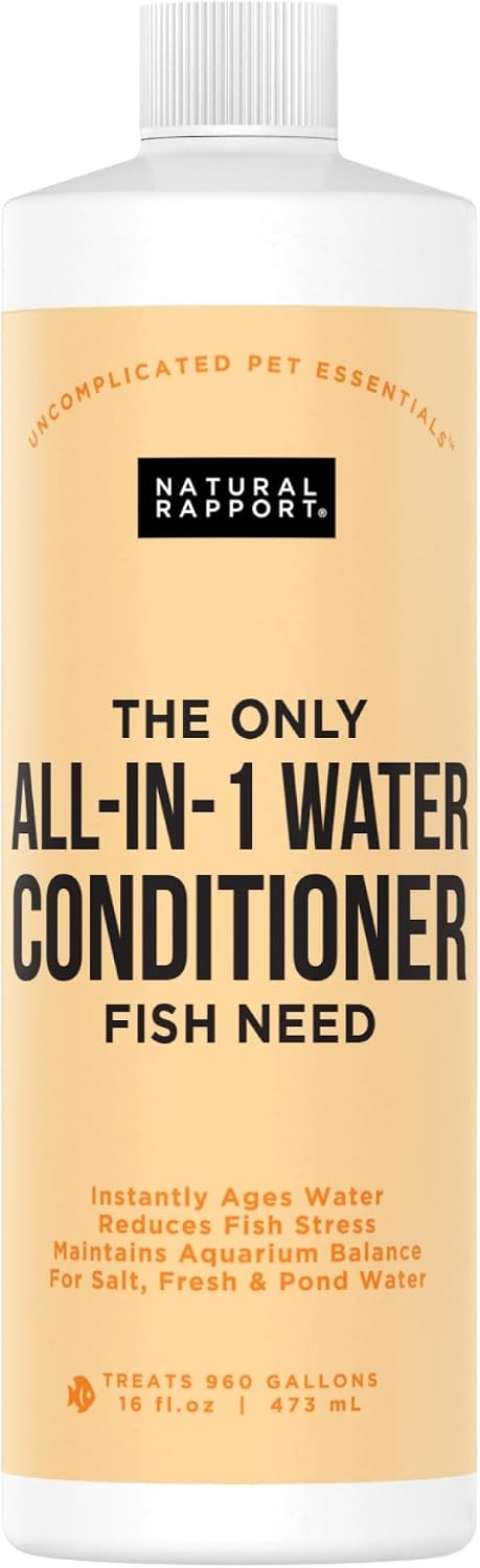 Natural Rapport Aquarium Water Conditioner, All-in-1 Dechlorinator, 16 oz