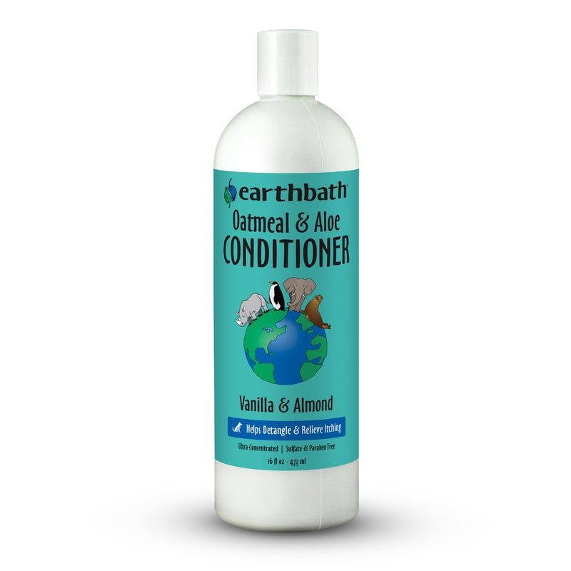 earthbath, Oatmeal & Aloe Conditioner - Dog Conditioner for Allergies & Itching, Dry Skin, Dog Wash that Helps Detangle & Relieve Itching, Made in USA, Cruelty Free Pet Conditioners - 16 Oz (1 Pack)