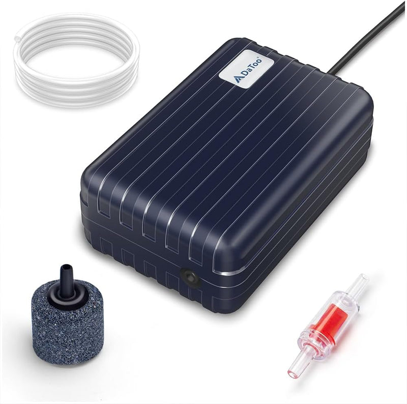 DaToo Aquarium Air Pump Compact Fish Tank Air Pump Quiet Aquarium Bubbler Aerator Buckets Oxygen Aerator Pump for 1 to 2