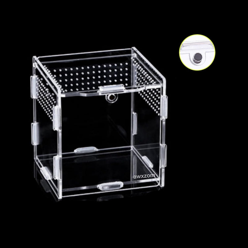 AWXZOM Magnetic Acrylic Case, micro habitat small Tarantula Enclosure enclosure for arboreal Tarantula Scorpion Sling Li