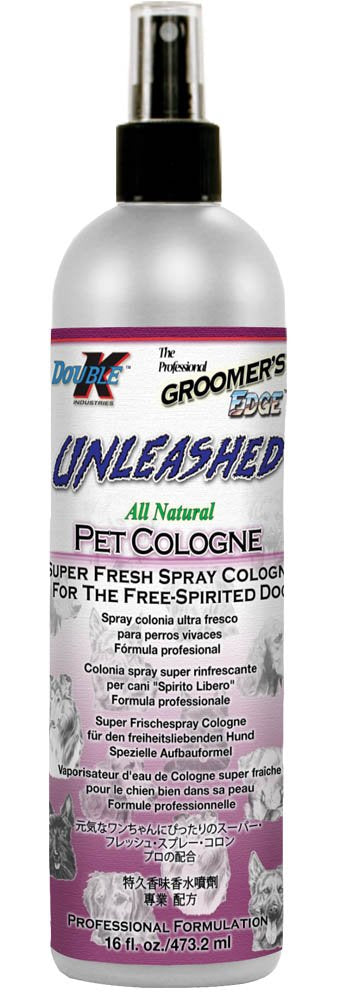 Groomer's Edge Unleashed All-Natural Dog and Pet Cologne, 16 Ounce Spray Bottle
