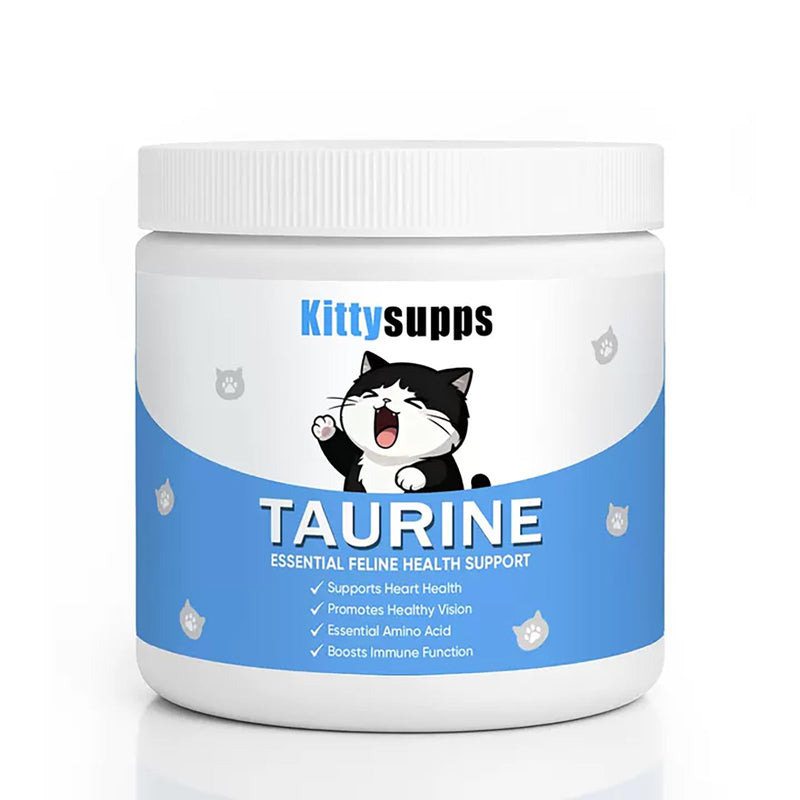 Kittysupps Taurine Powder for Cats, Kitty Supps Taurine Supplement, Grade Amino Acid Supplement for Heart, Vision & Daily Wellness, 200 Grams (1pcs)