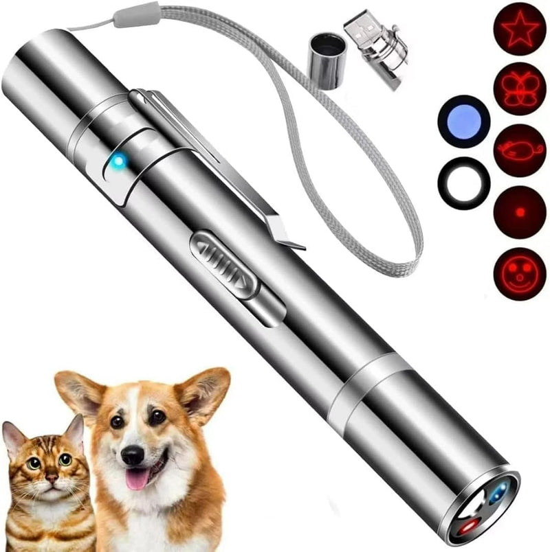 JANHER Laser Pointer, Cat Toys, Cat Laser Pointer with 3 Light Modes & 5 Fun Patterns,Portable Interactive Kitten Pet Bird Dog Cat Mouse Toy for Fun Chase Play Exercise