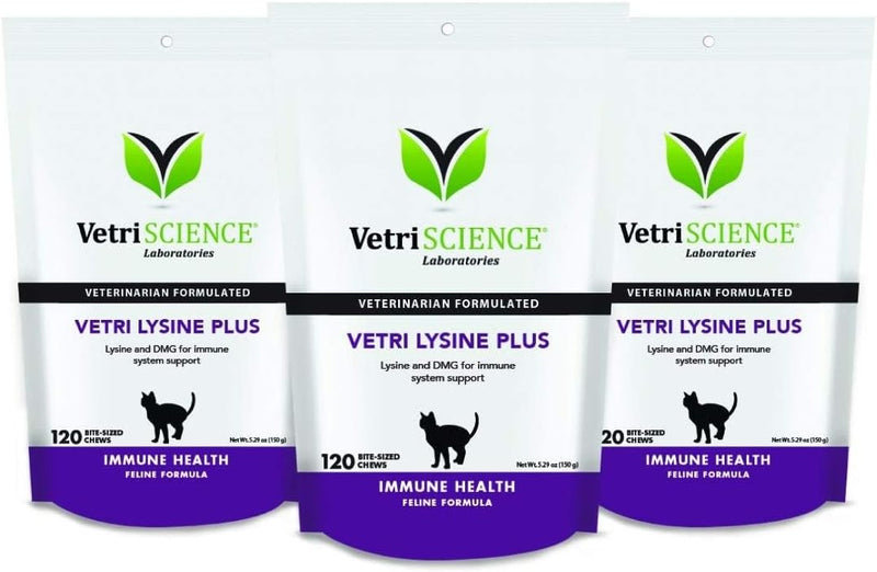 VetriScience Lysine Immunity Health for Cats, Chicken, 3 Pack