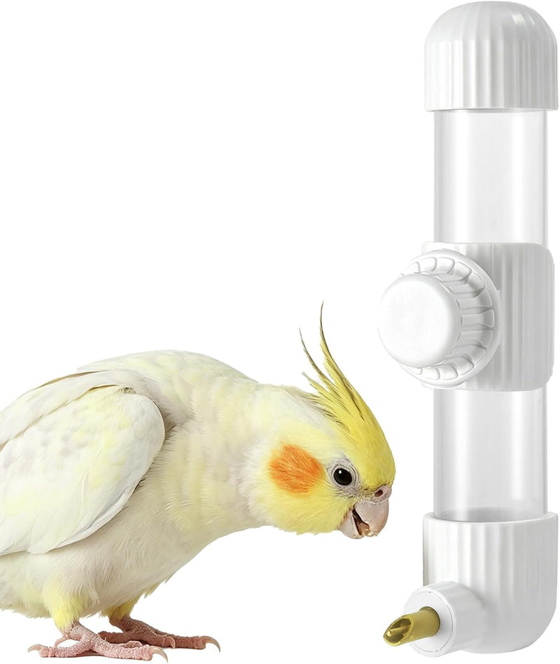 7.4 Fl Oz No Spill Bird Water Dispenser with Spring Valve Birds Cage Suspended Automatic Parrot Water Drinker Clear Wate