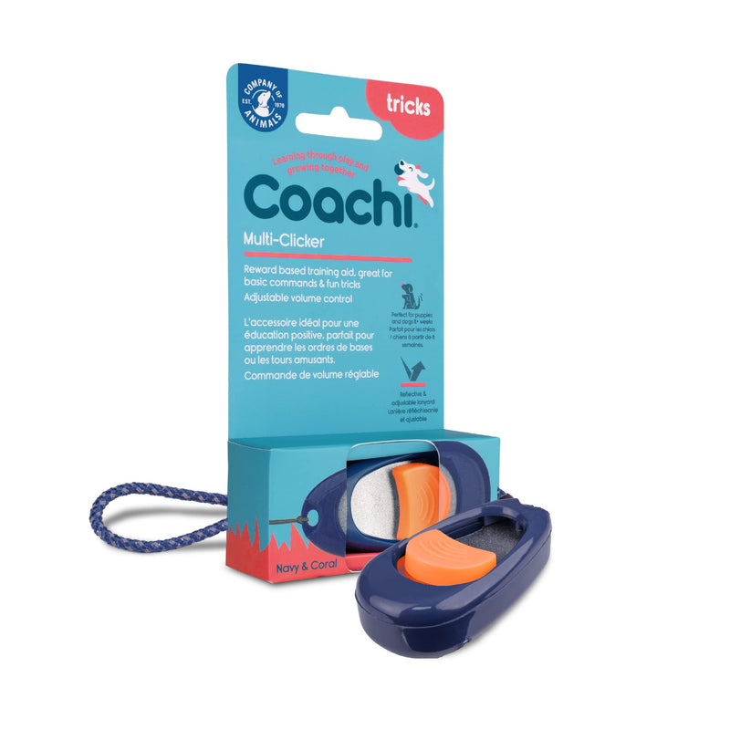 Company of Animals Coachi Multi-Clicker, Dog Accessory, Volume Control with 3 Settings, Easy to Click, Adjustable Wrist Strap, Dog Clicker, for Dog Training, Including Sensitive Dogs and Puppies