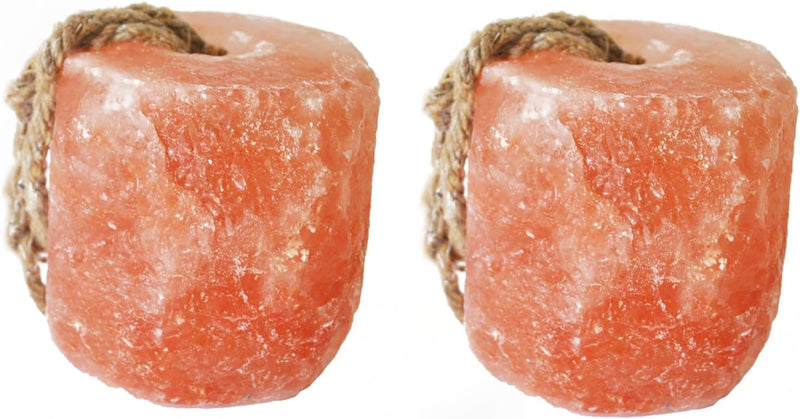 kathson Himalayan Salt Lick Salt Block on Rope for Horse Animals Mineral Salt Licks Natural Pink Licking Salt for Horses