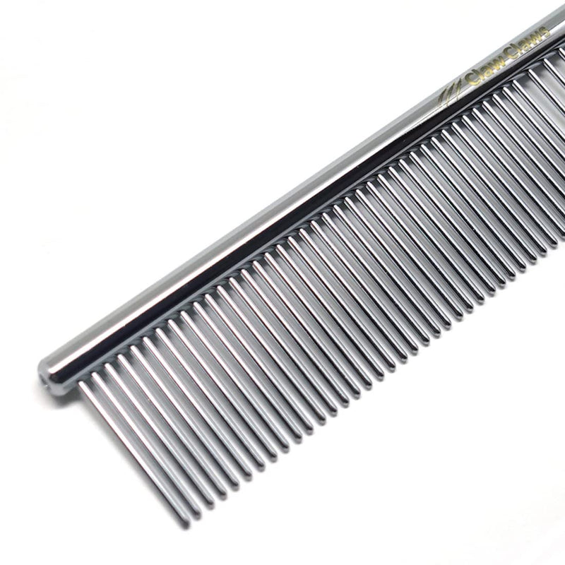 Claw Claws Cat Combs with Rounded Teeth, Removing Tangles and Knots, Quality Chrome Plated Thinner Round Spine Comb, Great Hand Feel and is NOT Easy to Rust, Exquisite and easy to carry