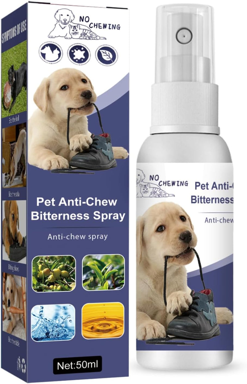 Nupec Anti-Chew Bitter Spray for Dogs,Natural Ingredients No Chew Spray, No More Marking Stops Barking, Nibble, Jumping