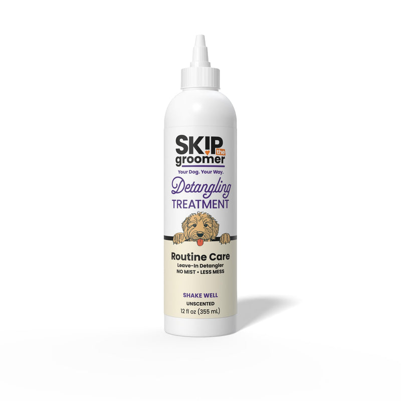 Detangling Treatment for Dogs, Leave-in Conditioner Detangler for Matted Hair, Knots & Tangles | Goldendoodles, Poodles, Doodles & Long-Haired Breeds | No Mist, Squeeze Bottle, 12 oz