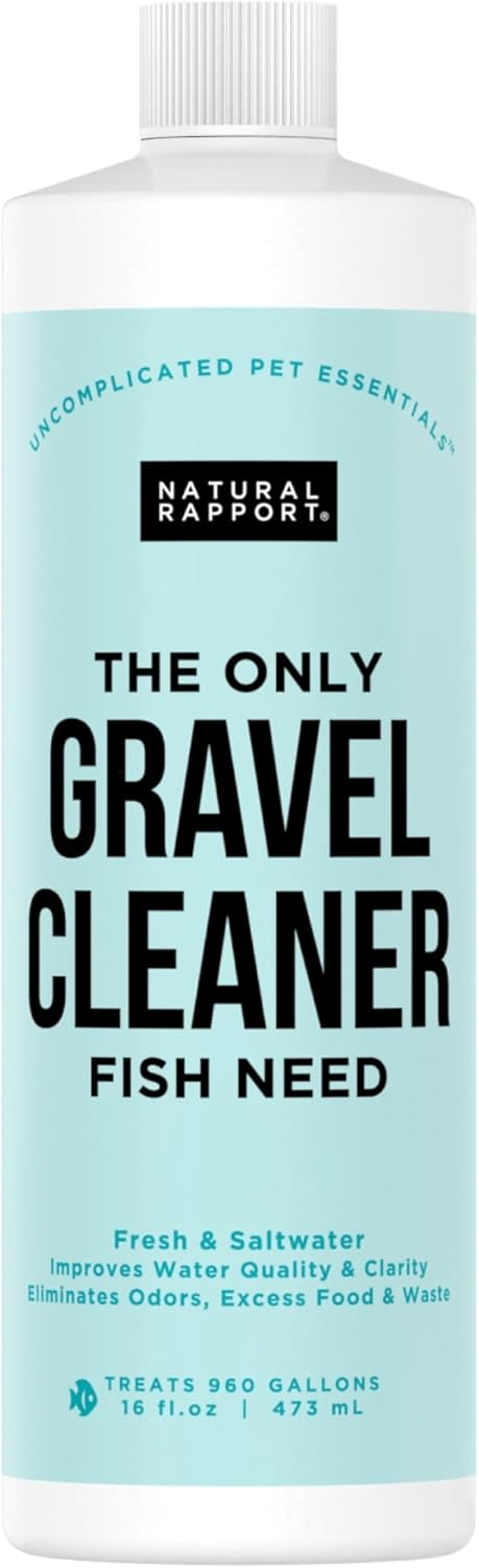 Natural Rapport Aquarium Gravel Cleaner, No-Vacuum Waste Reducer, 16 oz