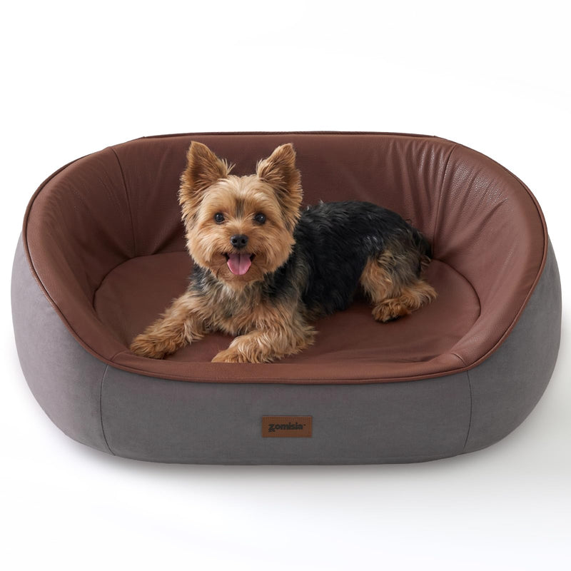ZOMISIA 45D Orthopedic Memory Foam Dog Sofa Set with 3 Washable Cover for Summer and Winter - One-Piece Molded Foam Pet Couch Bed for All Season, Suitable for Small and Medium Dogs up to 60 LBS