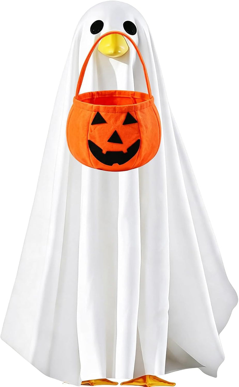 Halloween Goose Outfit Ghost Porch Goose Clothes for Outdoor Lawn Decor