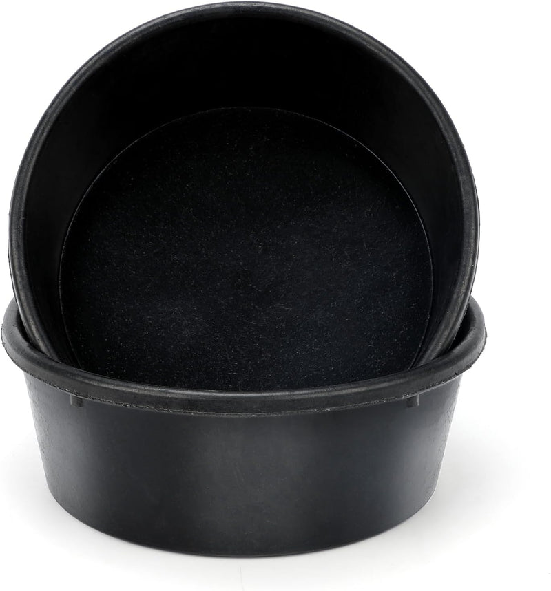 2Pcs Rubber Feed Pan, 1 Gallon Horse Feed Bucket