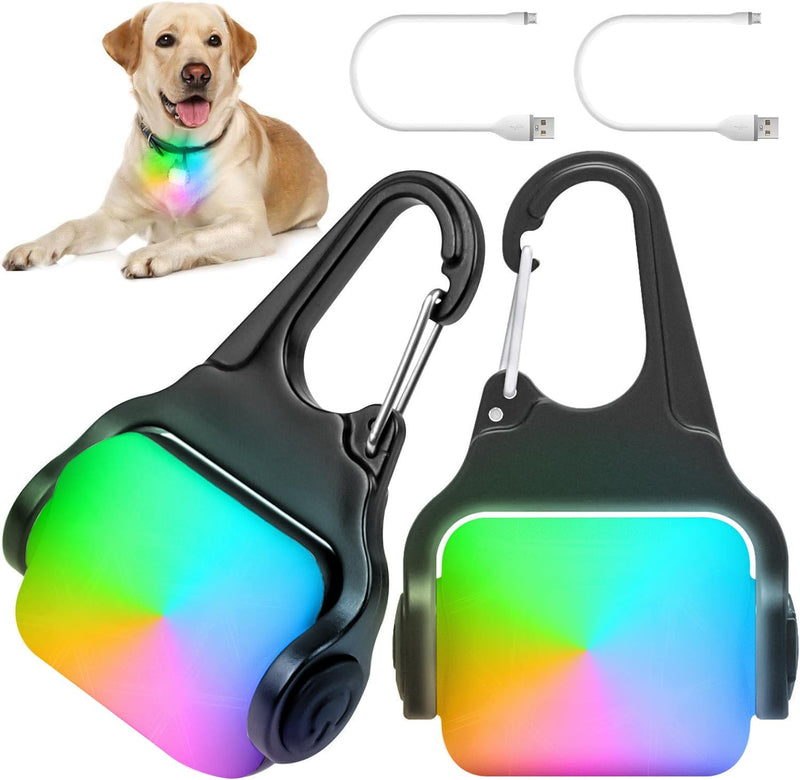 Dog Lights for Night Walking, Clip on Dog Collar Light - 3 Modes, USB-C Rechargeable, IP65 Waterproof, LED Safety Light