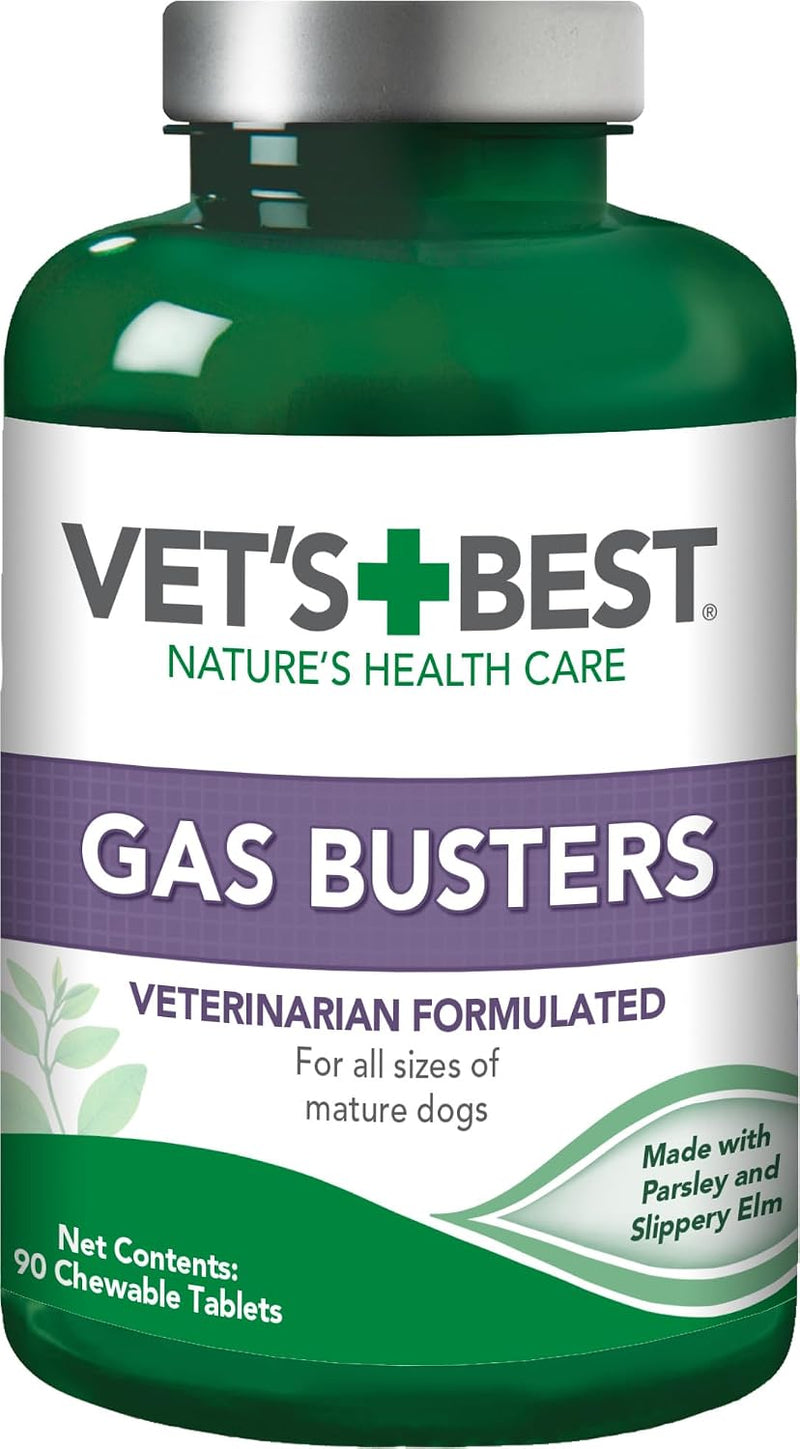 Vet's Best Gas Busters Digestive Support Tablets for Dogs, 90 Count